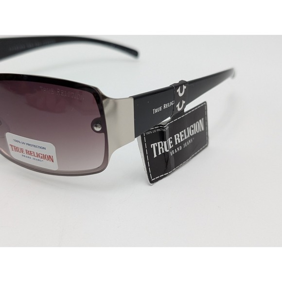 Brand-new True Religion Silver Black Frame Sunglasses NWT - Picture 2 of 6